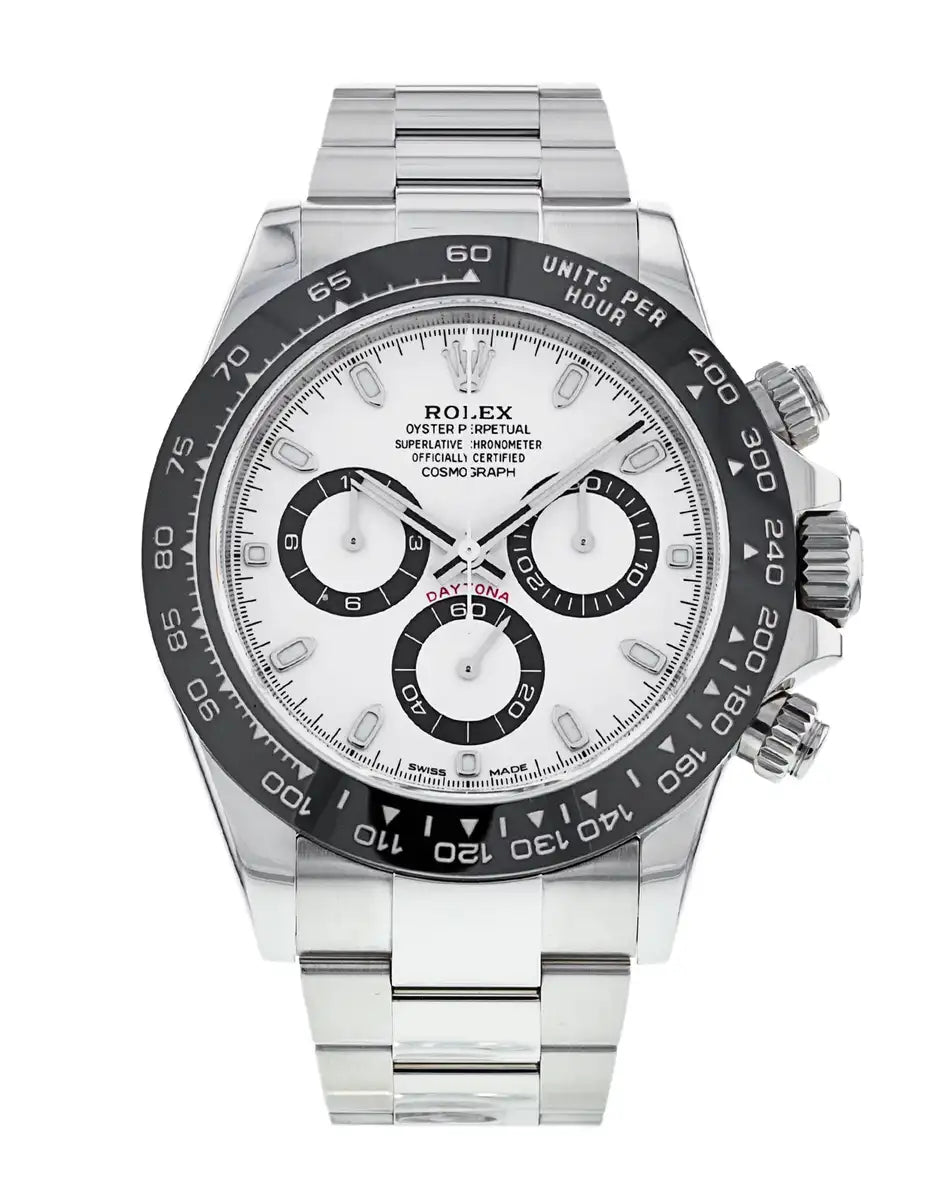 Daytona Argente Blanc Panda Suiss 4130 Pour Hommes