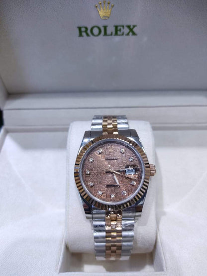 Datejust 36mm 2 Tones Fond Marron Pour Femme